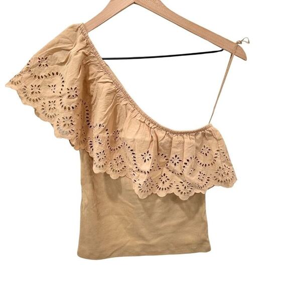 Old Navy One Shoulder top Khaki M - Picture 3 of 6